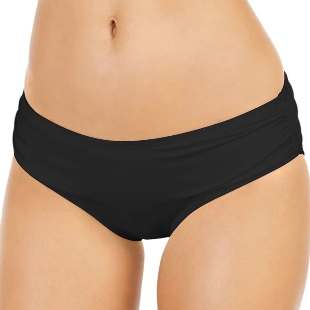 Michael Kors Women’s Shirred Bikini Swimsuit Bottom Black Size XS